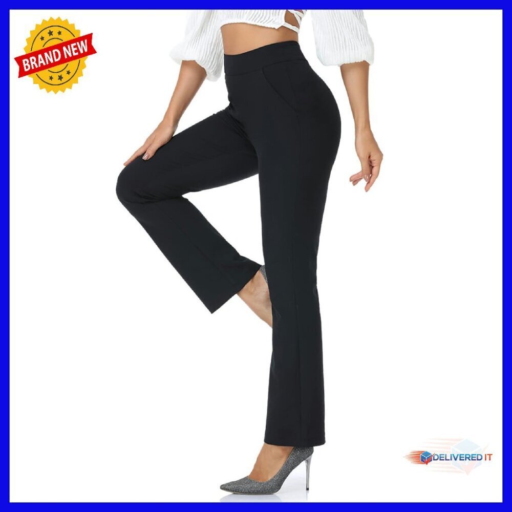 Stretchy Bootcut Dress Pants High Waisted Office Yoga Petite Regular Tall